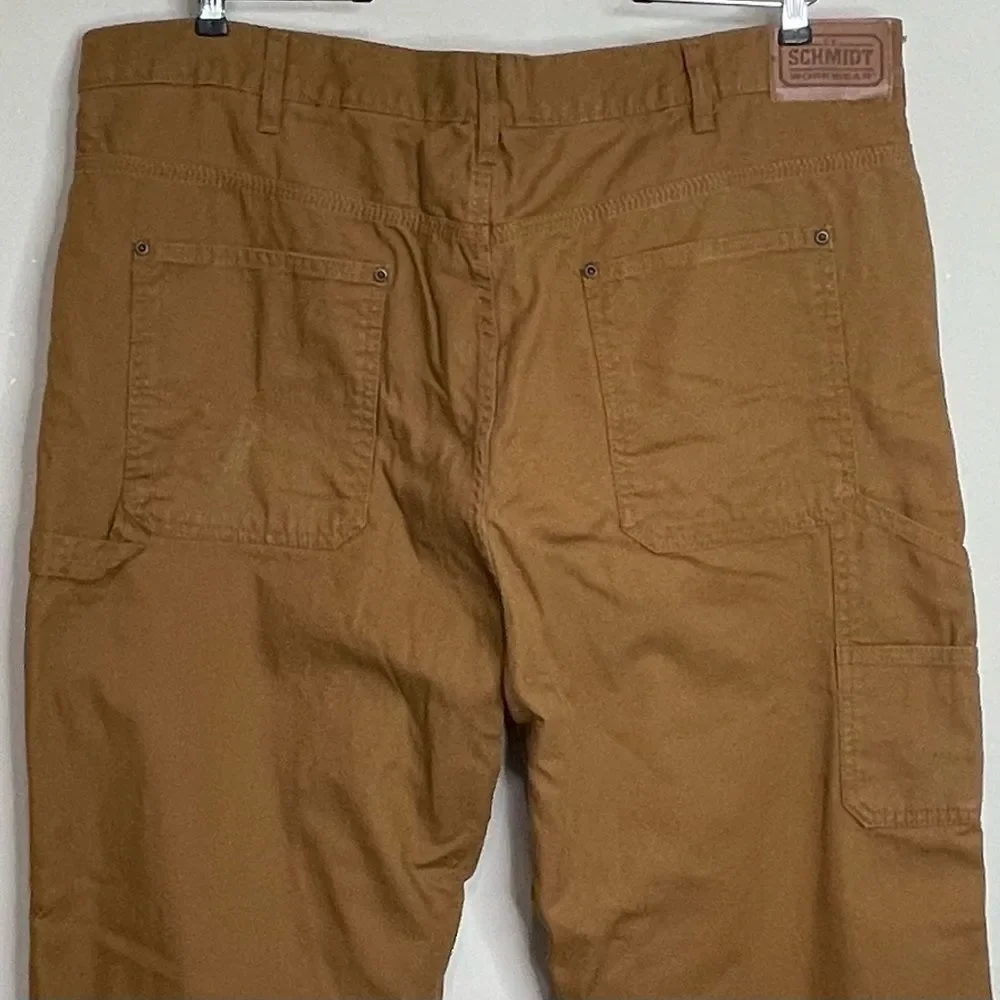 C.E. Schmidt Workwear Flannel Lined Carpenter Jeans Men 40x32 Straight Brown